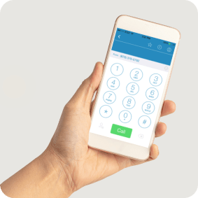 The RingCentral App dialpad on a mobile phone